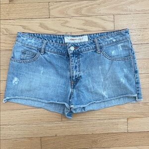 Mossimo Supply Co. Women's Light Blue Distressed Jean Shorts